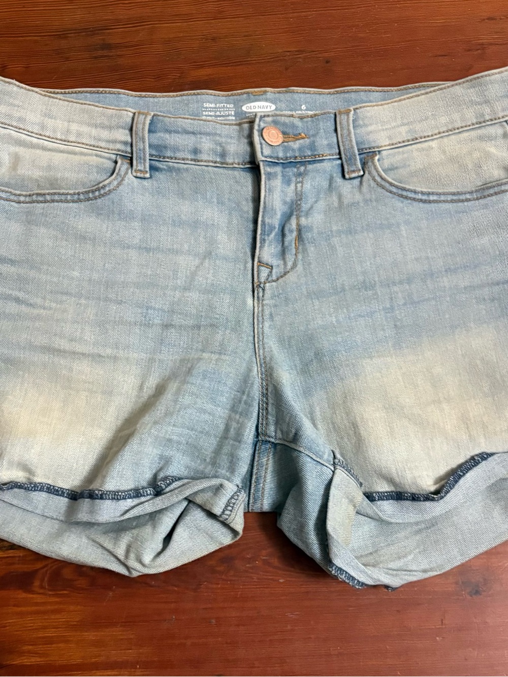 Old Navy Light Blue Boyfriend Denim Shorts